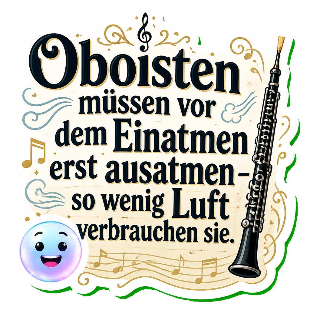 Oboisten müssen vor dem Einatmen erst ausatmen – so wenig Luft verbrauchen sie.