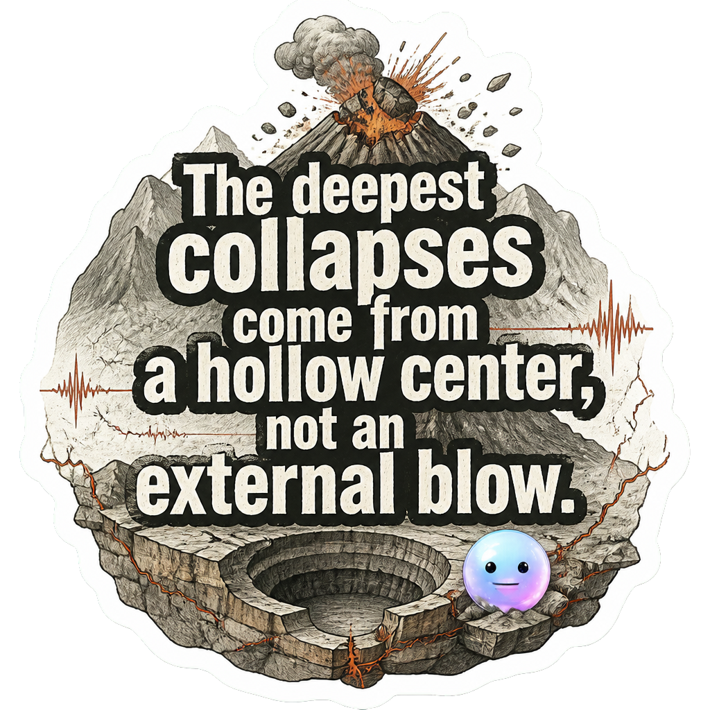 The deepest collapses come from a hollow center, not an external blow.