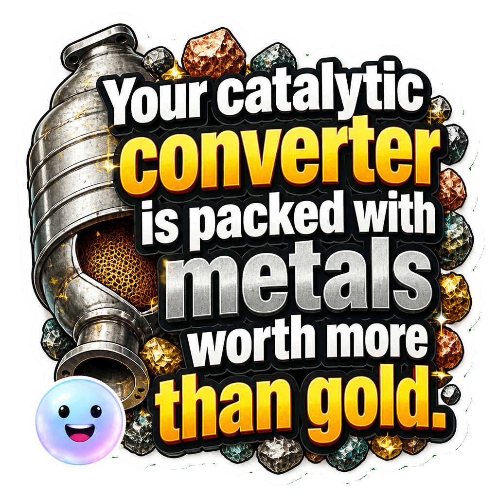 Your catalytic converter is packed with metals worth more than gold.