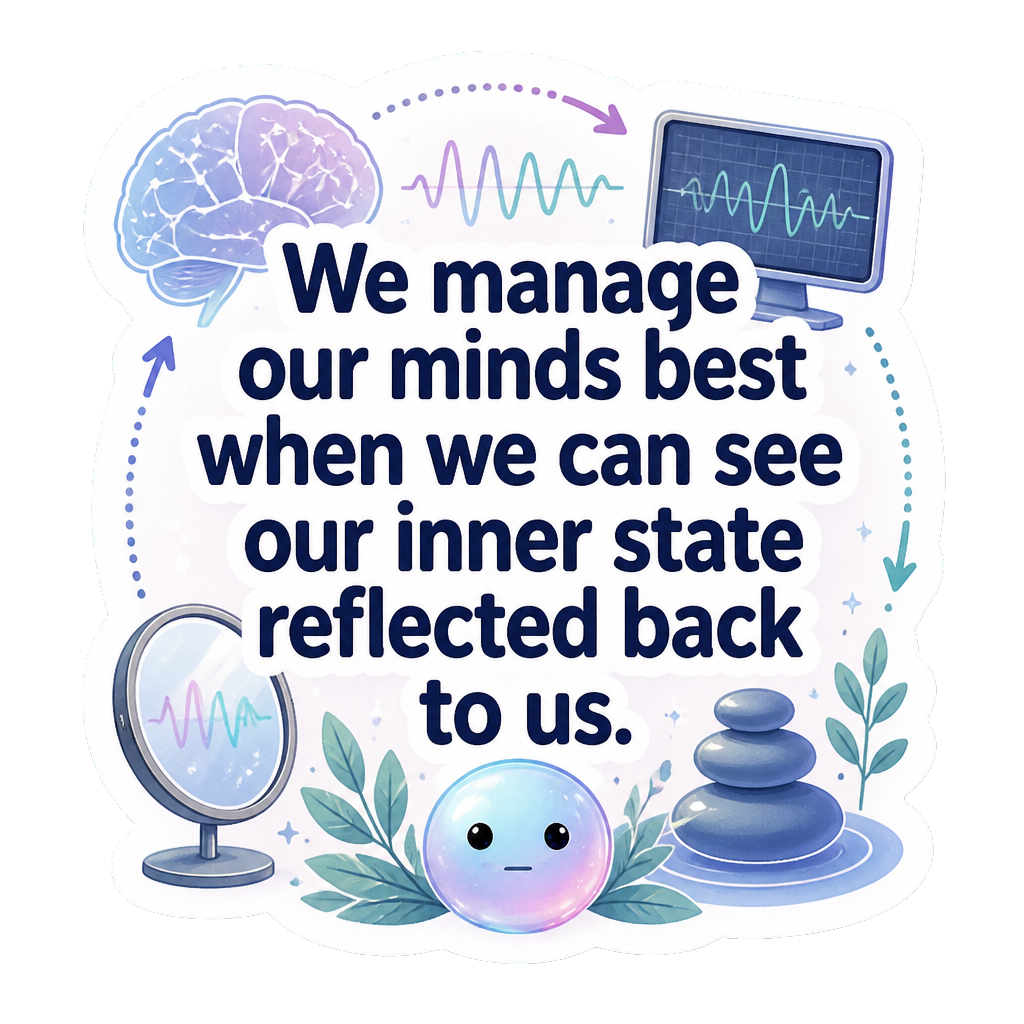 We manage our minds best when we can see our inner state reflected back to us.