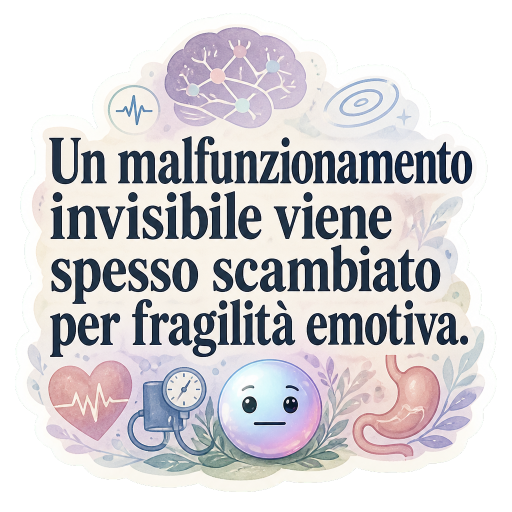 Un malfunzionamento invisibile viene spesso scambiato per fragilità emotiva.