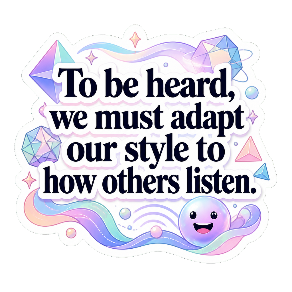 To be heard, we must adapt our style to how others listen.