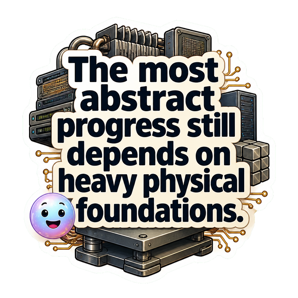 The most abstract progress still depends on heavy physical foundations.