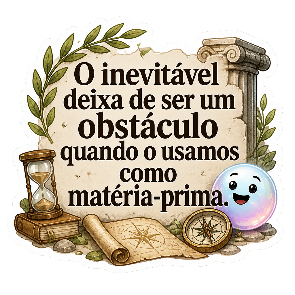 O inevitável deixa de ser um obstáculo quando o usamos como matéria-prima.