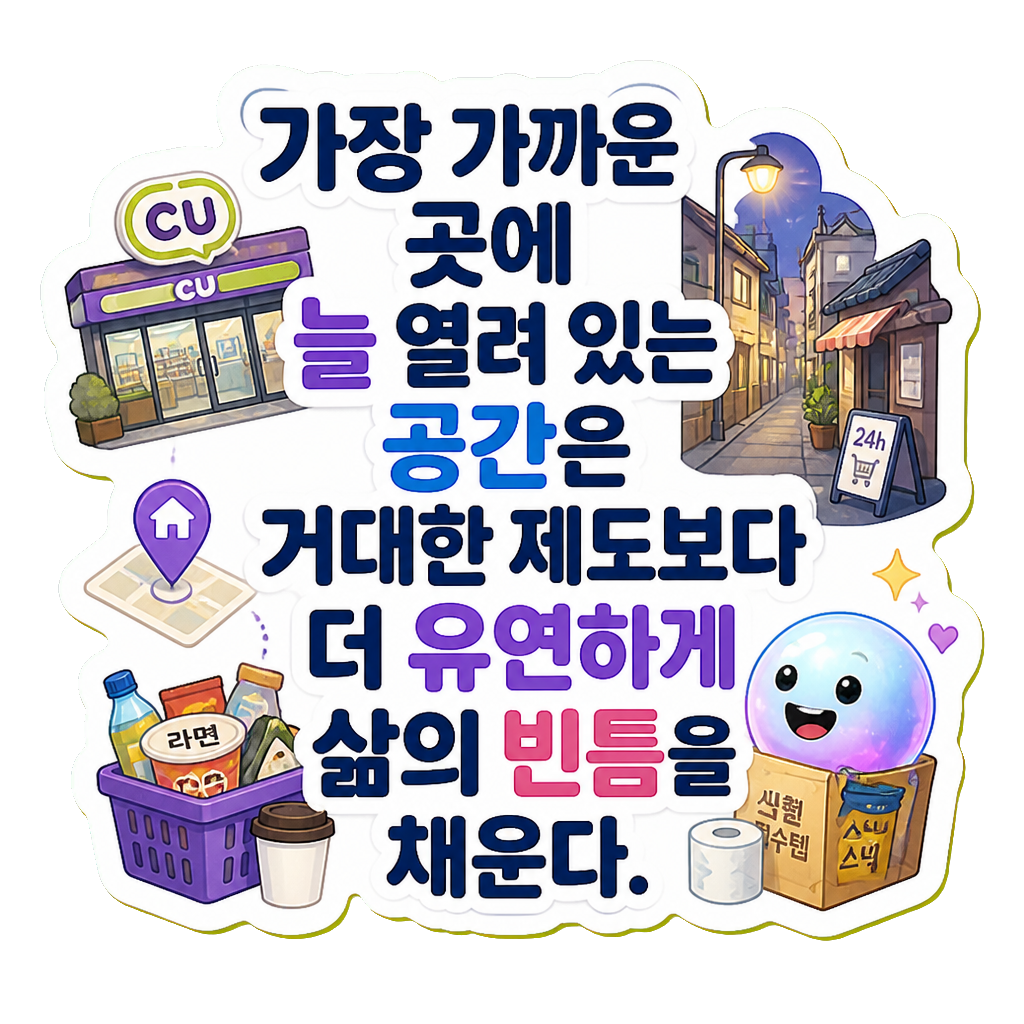 가장 가까운 곳에 늘 열려 있는 공간은 거대한 제도보다 더 유연하게 삶의 빈틈을 채운다.