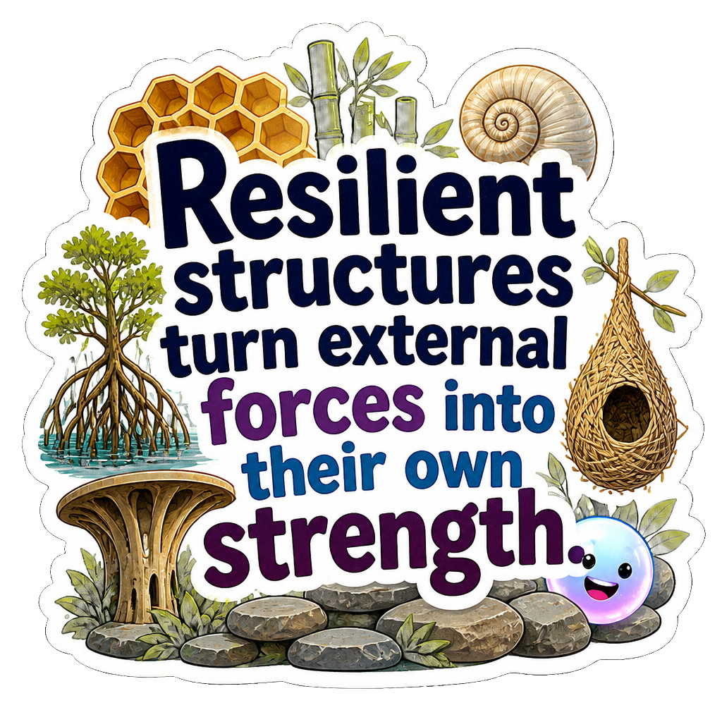 Resilient structures turn external forces into their own strength.