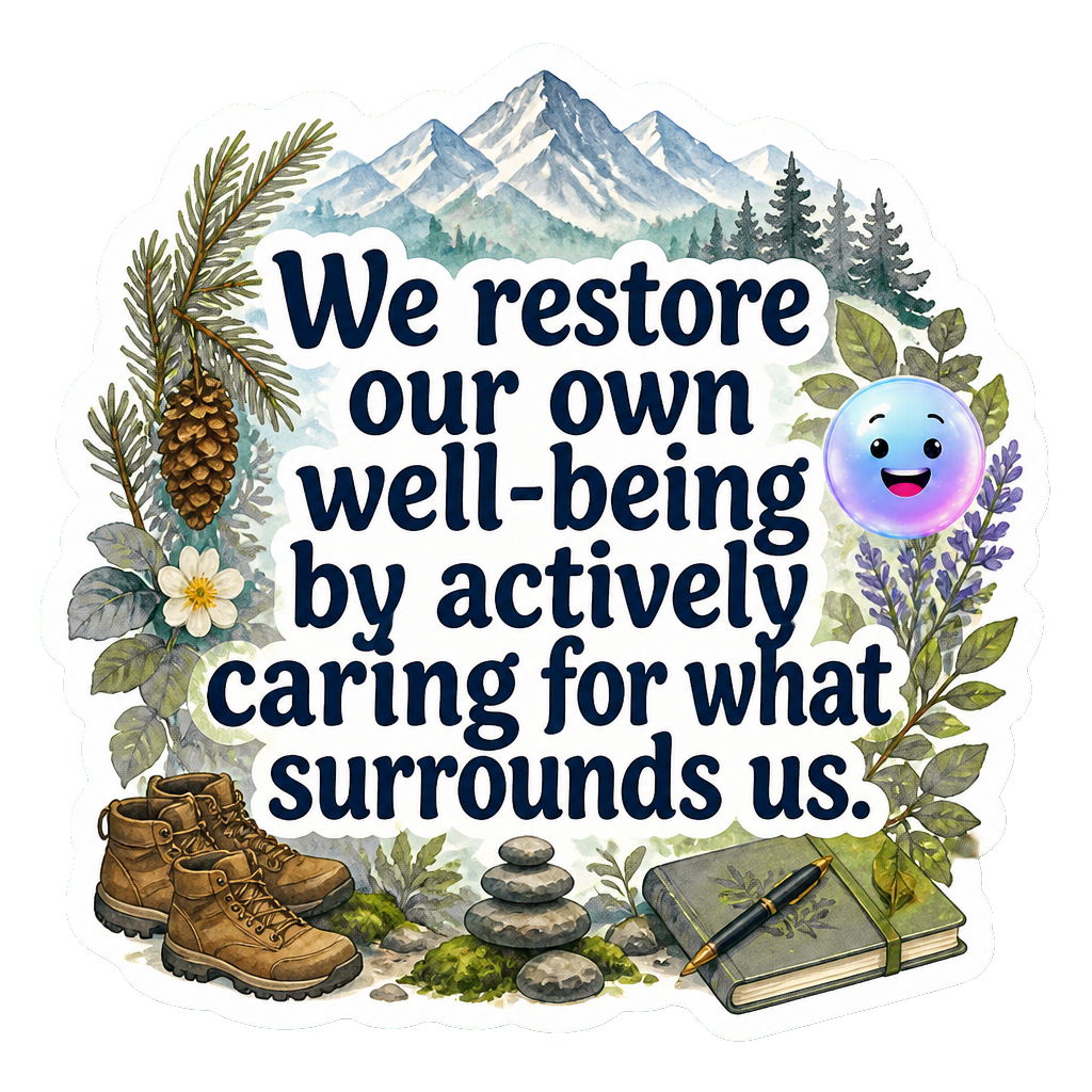 We restore our own well-being by actively caring for what surrounds us.