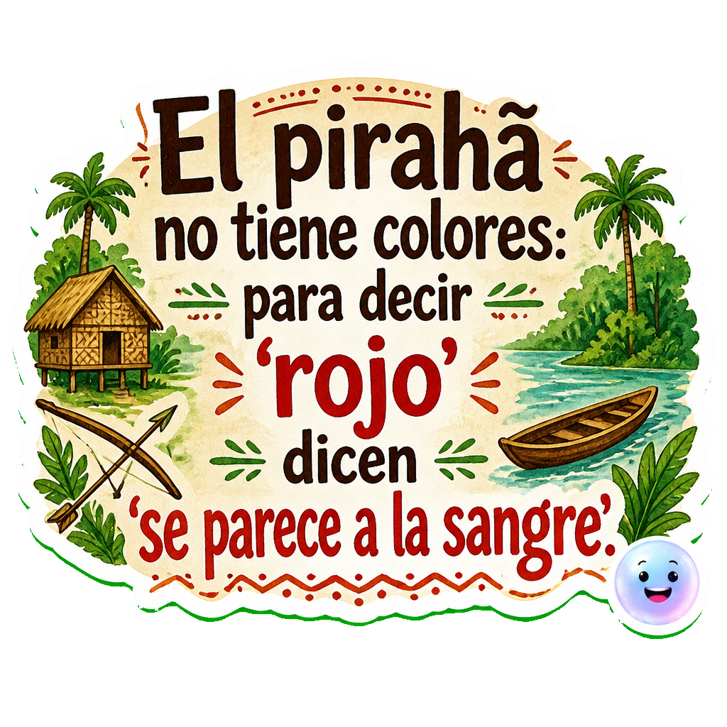 El pirahã no tiene colores: para decir 'rojo' dicen 'se parece a la sangre'.