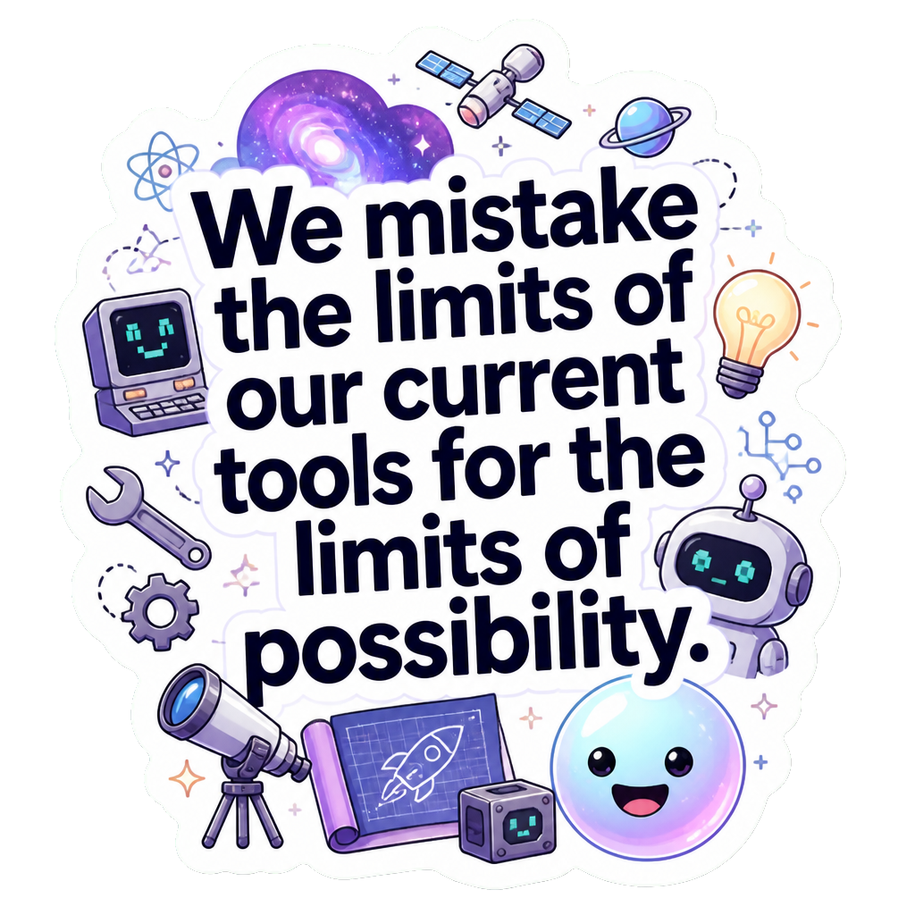 We mistake the limits of our current tools for the limits of possibility.