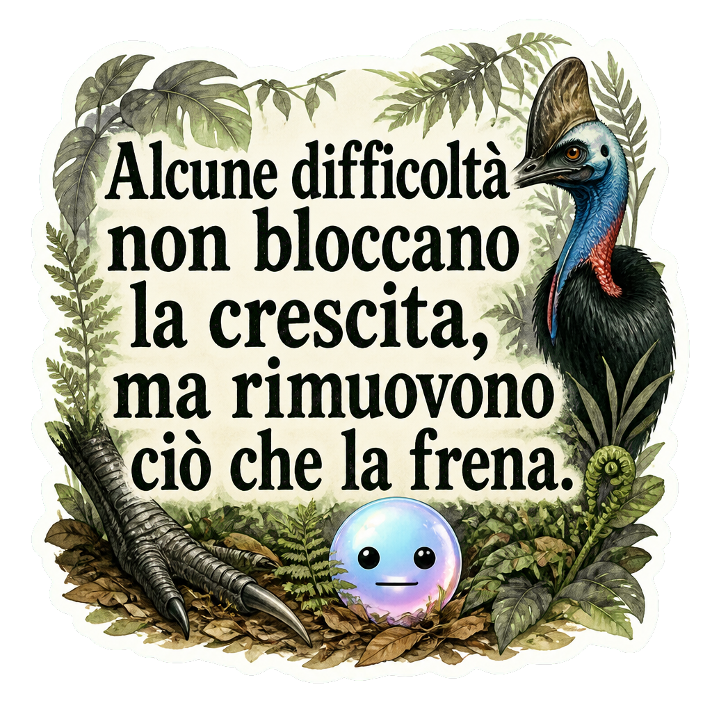 Alcune difficoltà non bloccano la crescita, ma rimuovono ciò che la frena.