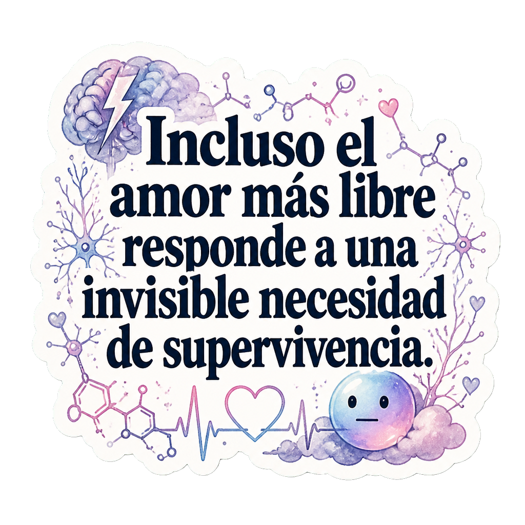 Incluso el amor más libre responde a una invisible necesidad de supervivencia.