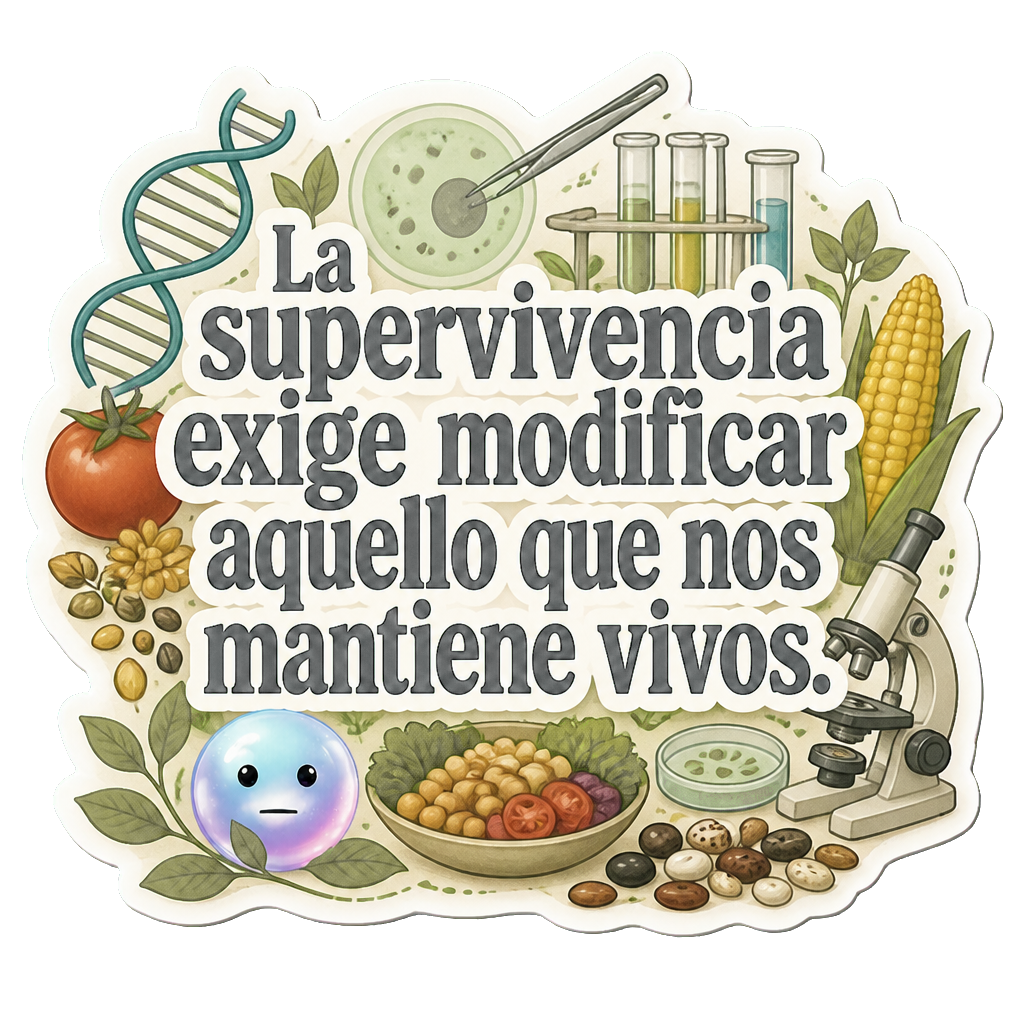 La supervivencia exige modificar aquello que nos mantiene vivos.