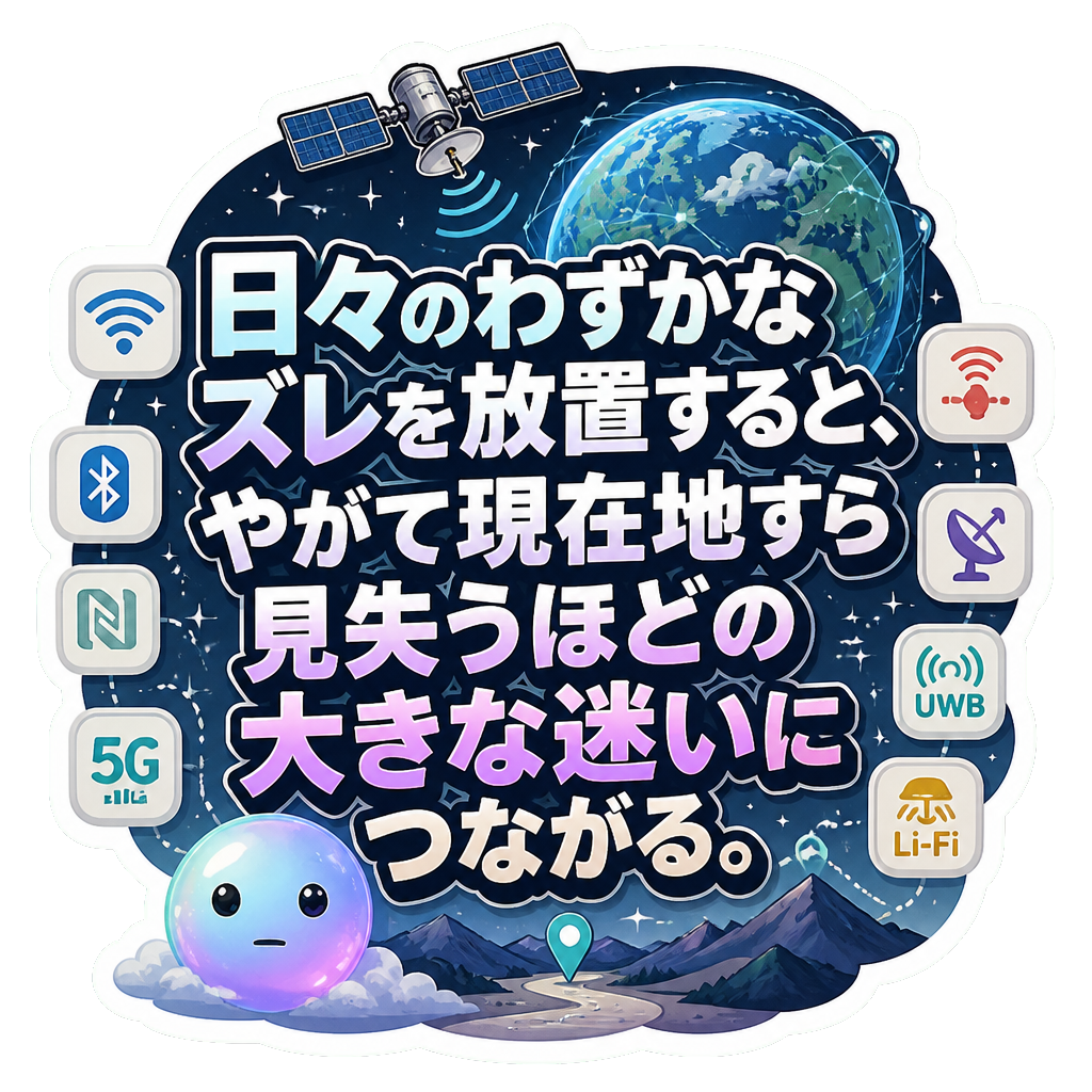 日々のわずかなズレを放置すると、やがて現在地すら見失うほどの大きな迷いにつながる。