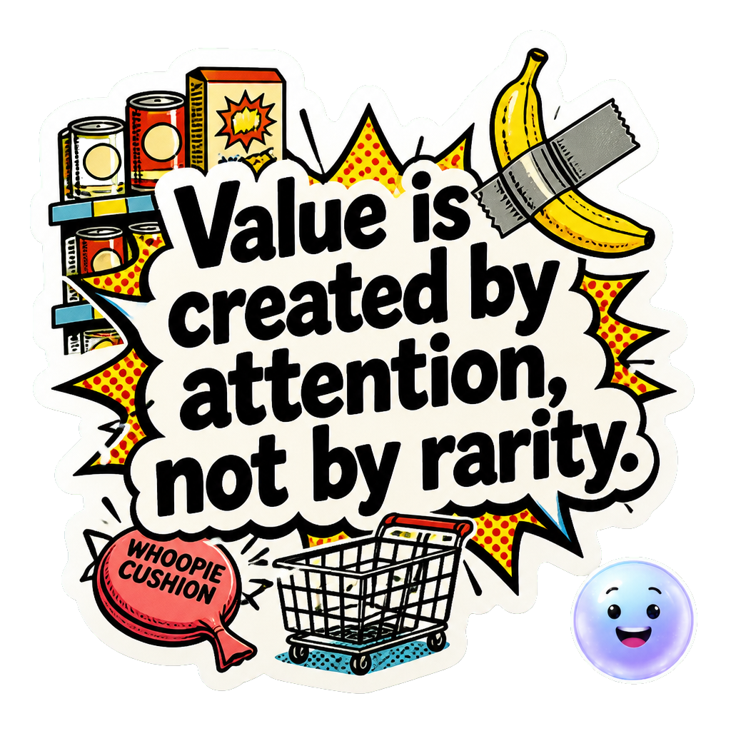 Value is created by attention, not by rarity.
