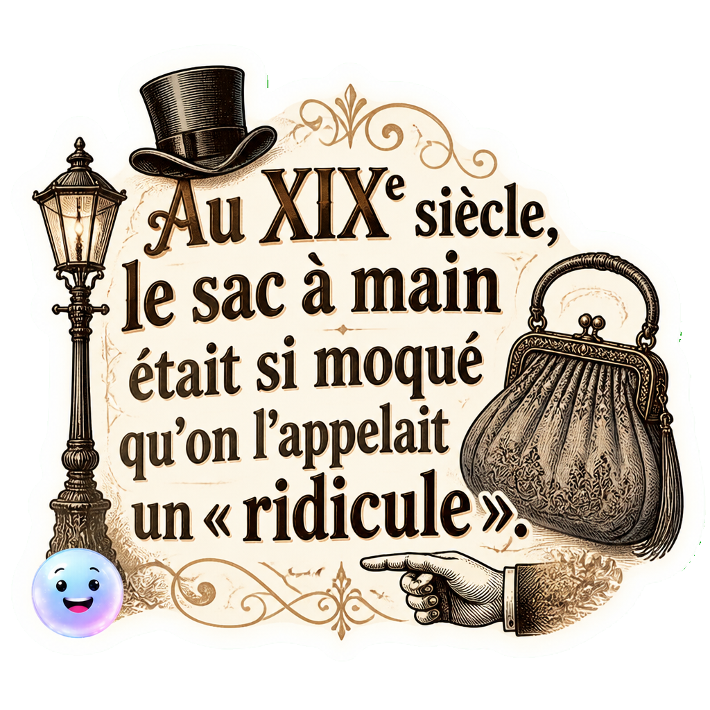 Au XIXe siècle, le sac à main était si moqué qu'on l'appelait un « ridicule ».
