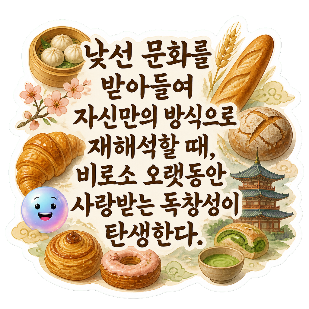 낯선 문화를 받아들여 자신만의 방식으로 재해석할 때, 비로소 오랫동안 사랑받는 독창성이 탄생한다.