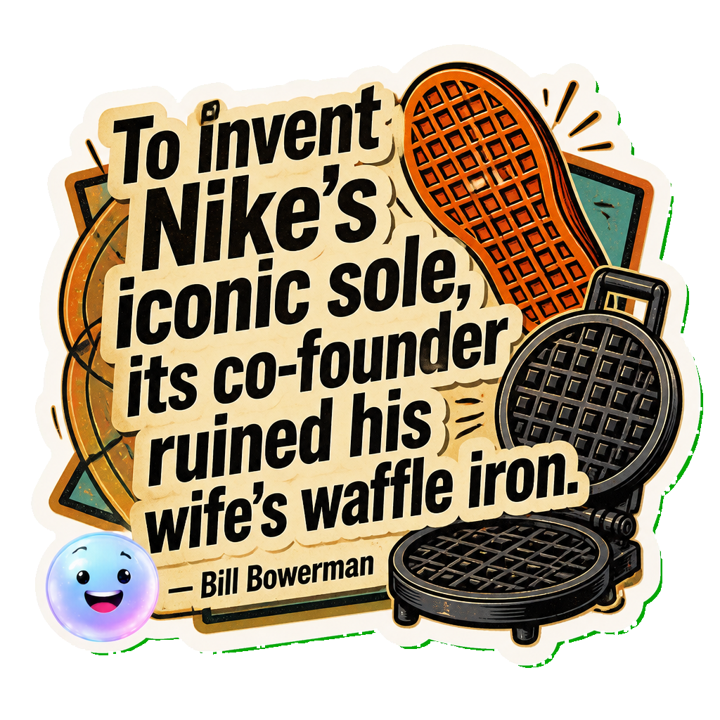 To invent Nike's iconic sole, its co-founder ruined his wife's waffle iron.