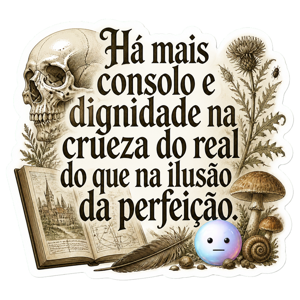 Há mais consolo e dignidade na crueza do real do que na ilusão da perfeição.