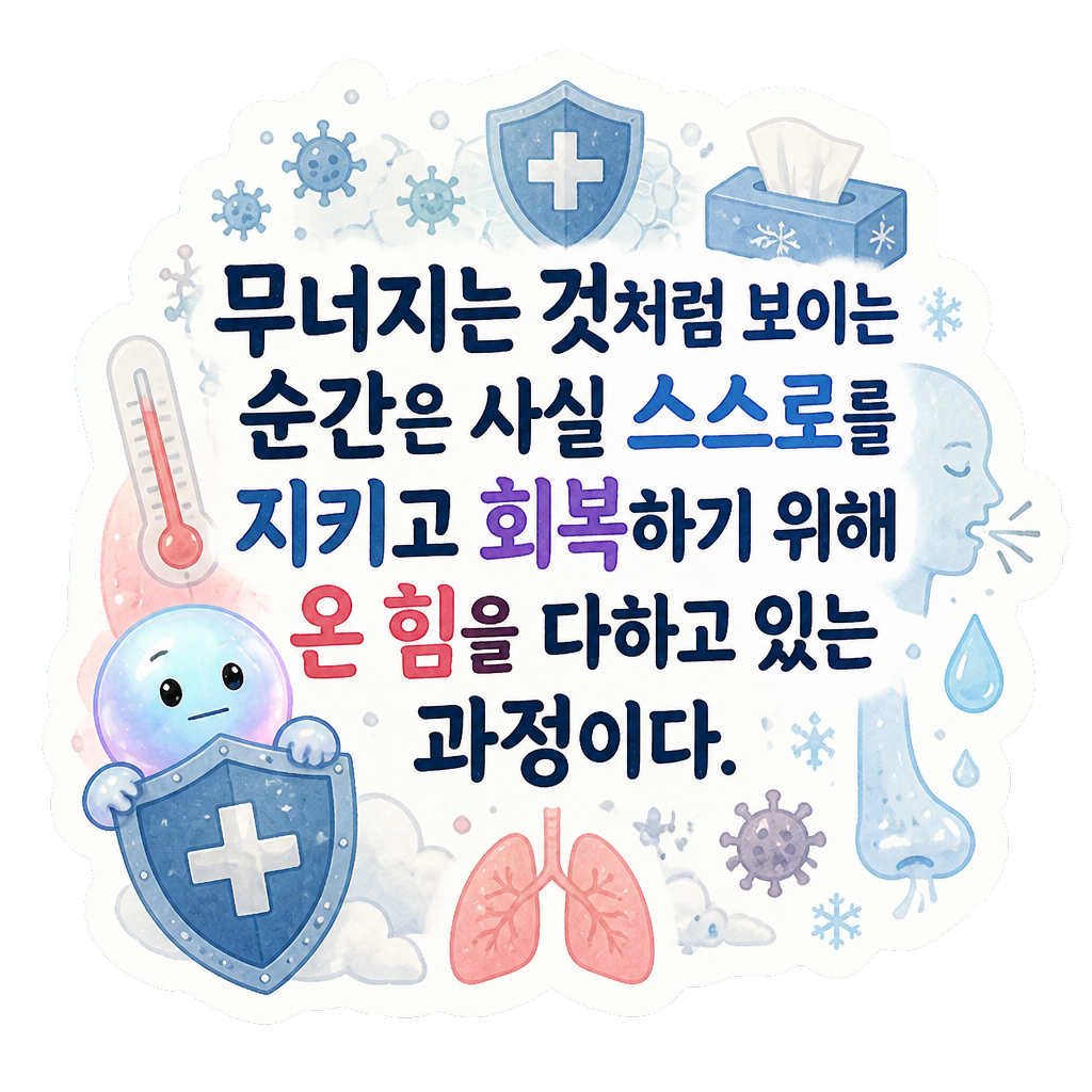 무너지는 것처럼 보이는 순간은 사실 스스로를 지키고 회복하기 위해 온 힘을 다하고 있는 과정이다.