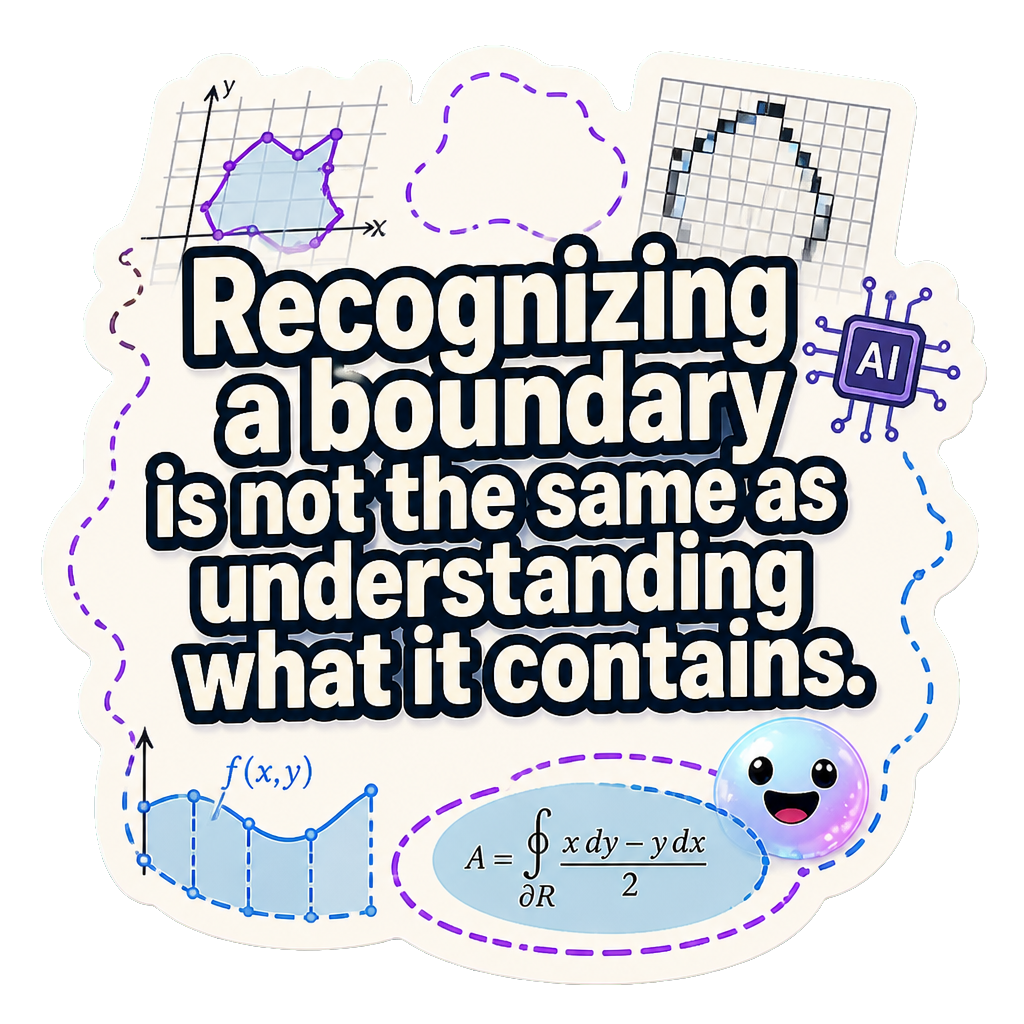Recognizing a boundary is not the same as understanding what it contains.
