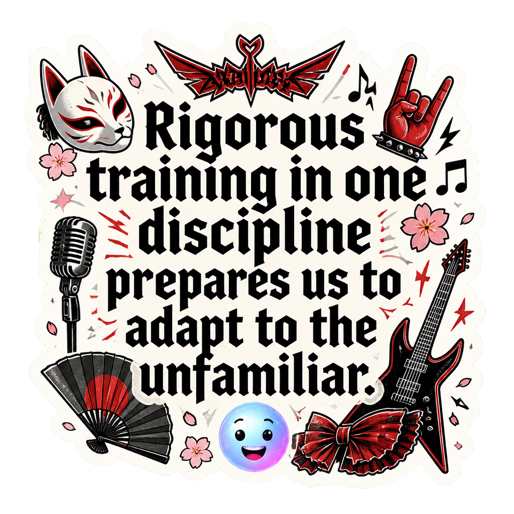 Rigorous training in one discipline prepares us to adapt to the unfamiliar.