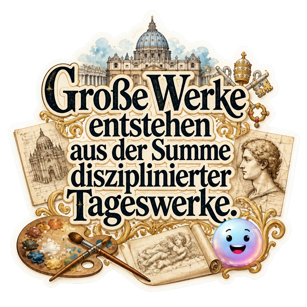Große Werke entstehen aus der Summe disziplinierter Tageswerke.