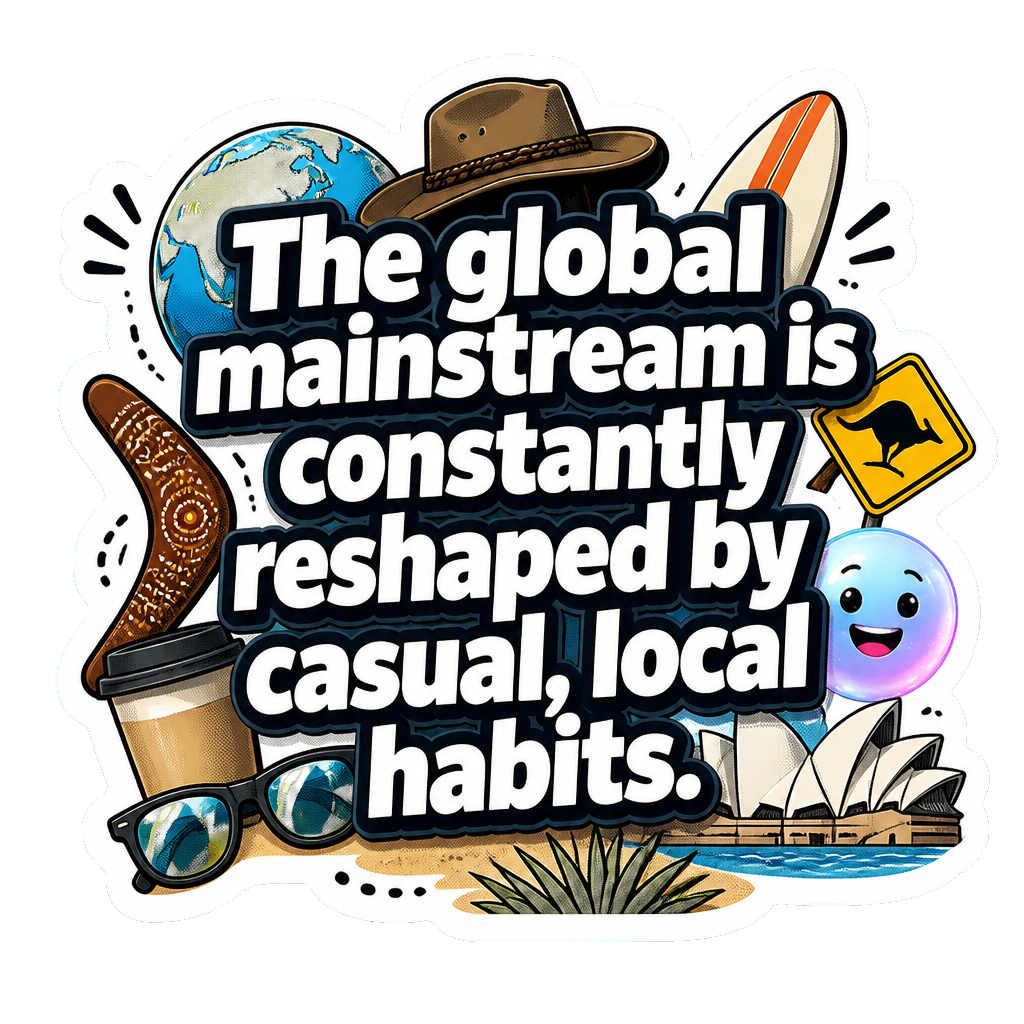 The global mainstream is constantly reshaped by casual, local habits.