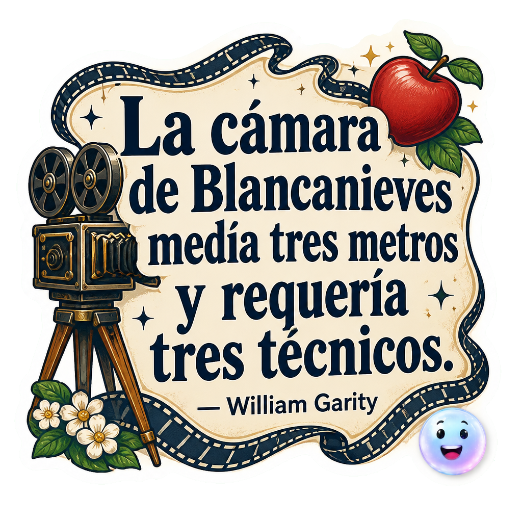 La cámara de Blancanieves medía tres metros y requería tres técnicos.