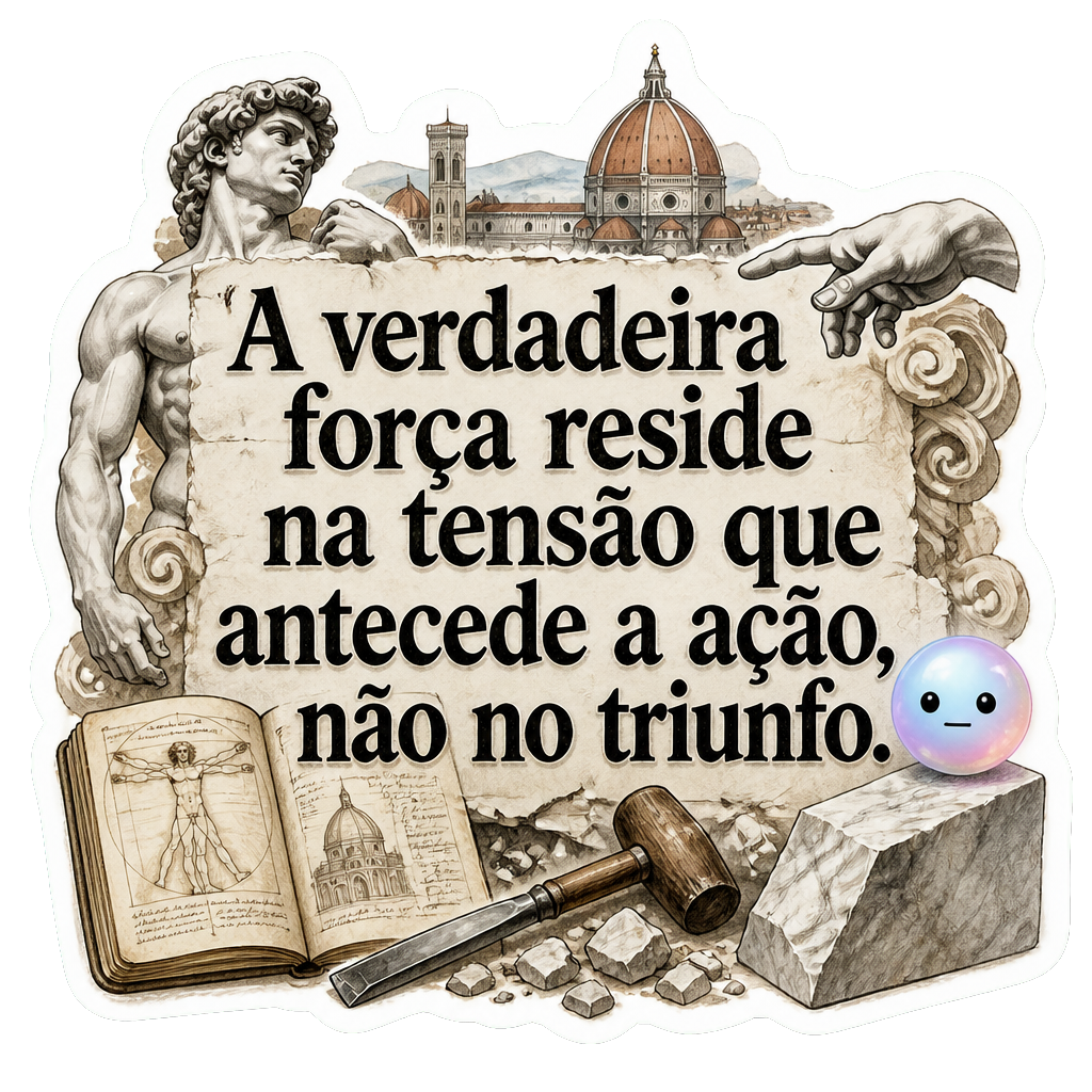 A verdadeira força reside na tensão que antecede a ação, não no triunfo.