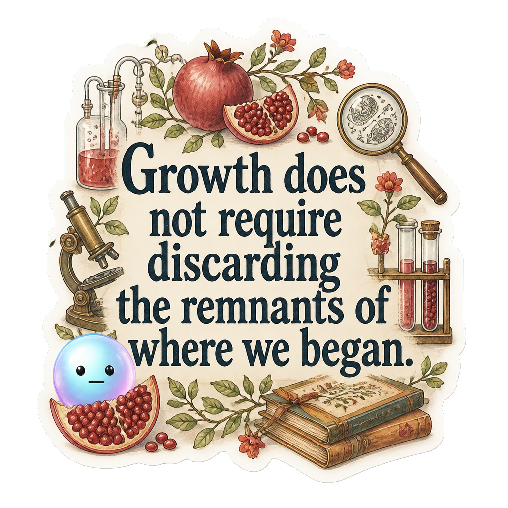 Growth does not require discarding the remnants of where we began.