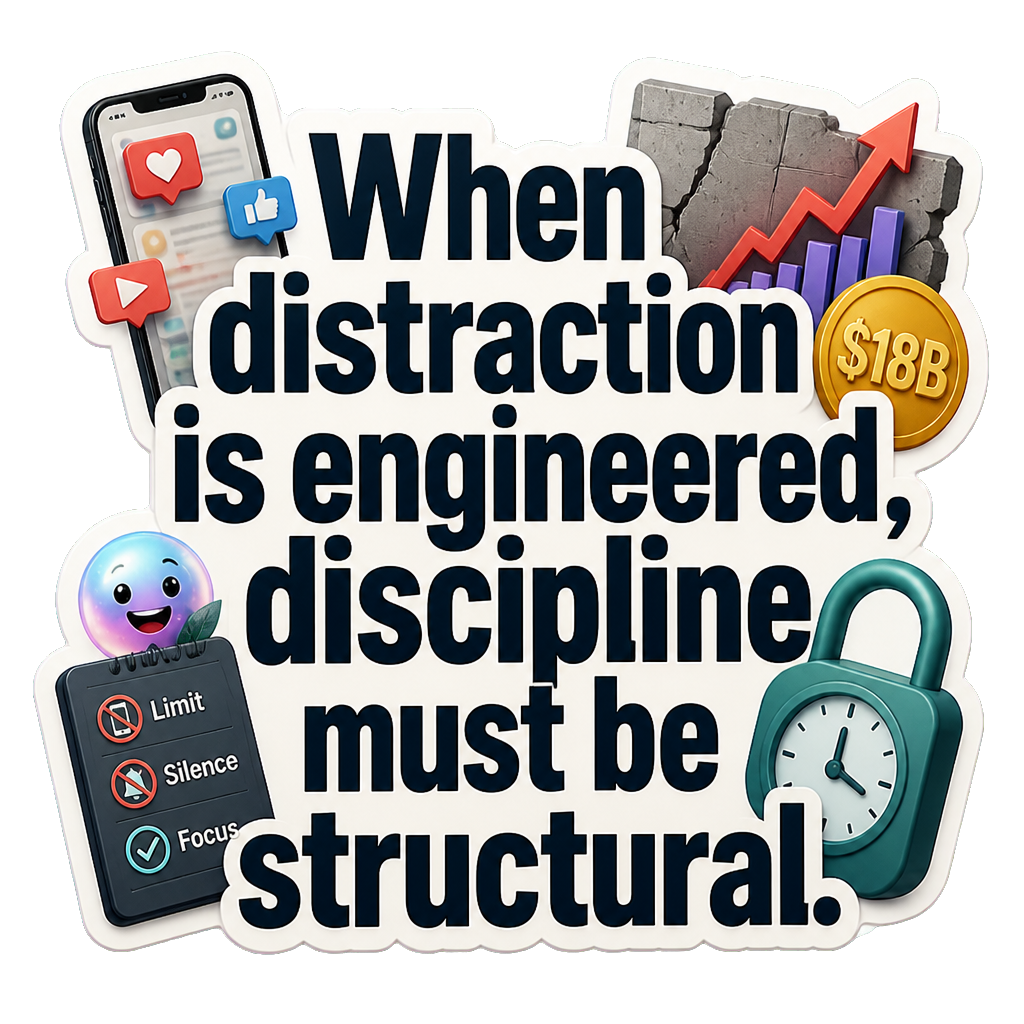When distraction is engineered, discipline must be structural.