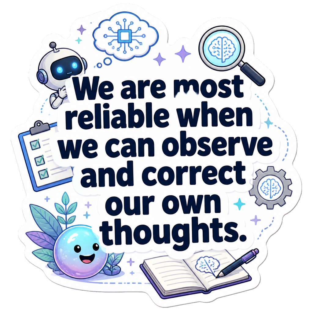 We are most reliable when we can observe and correct our own thoughts.