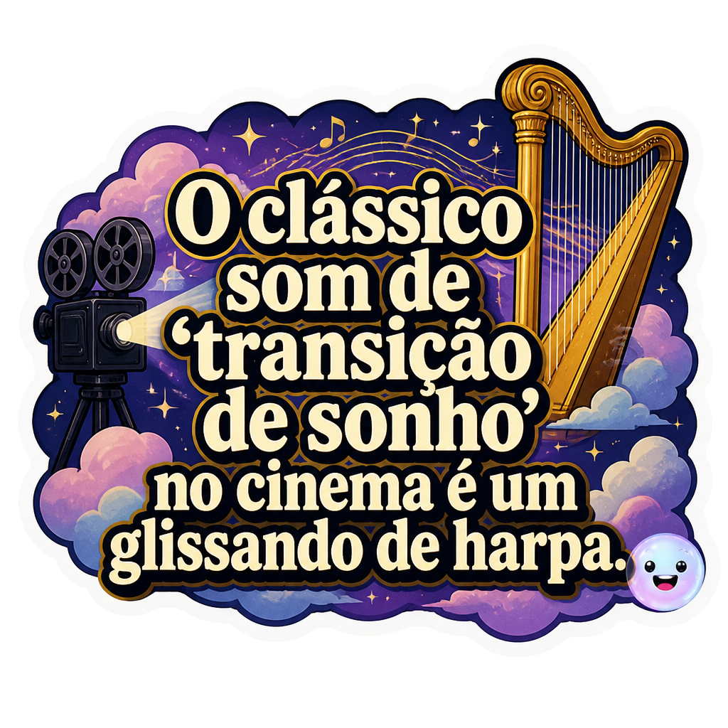 O clássico som de 'transição de sonho' no cinema é um glissando de harpa.