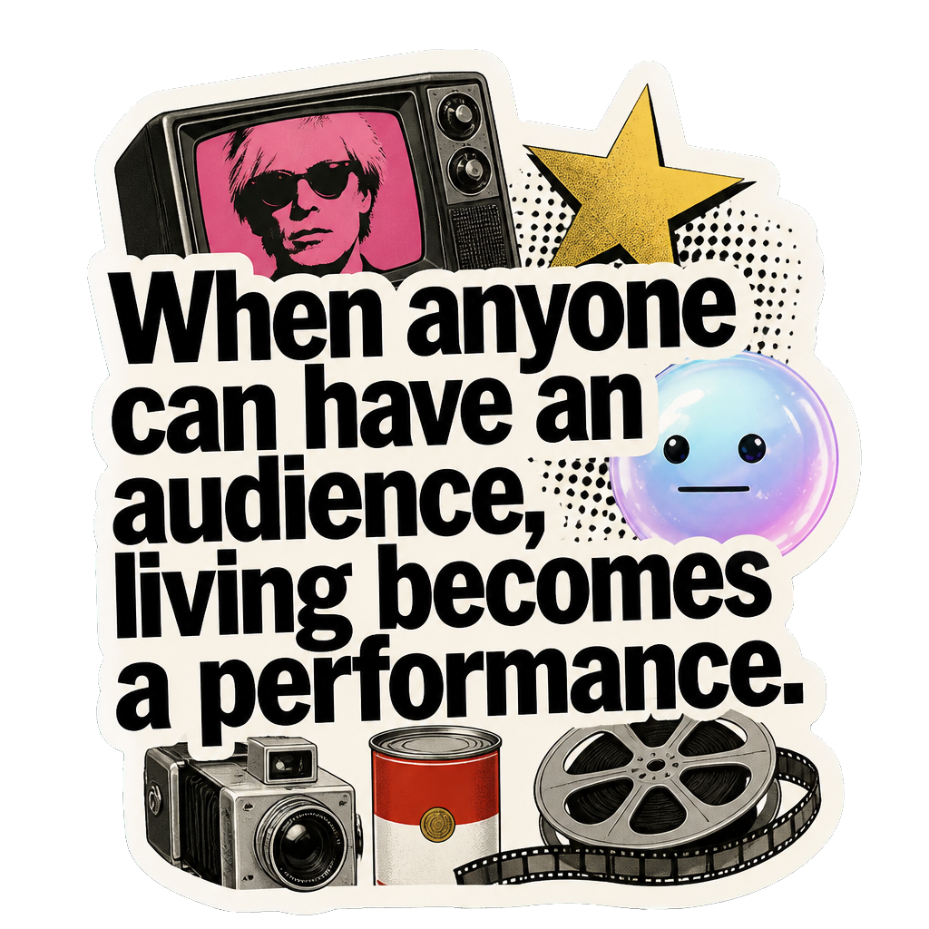 When anyone can have an audience, living becomes a performance.
