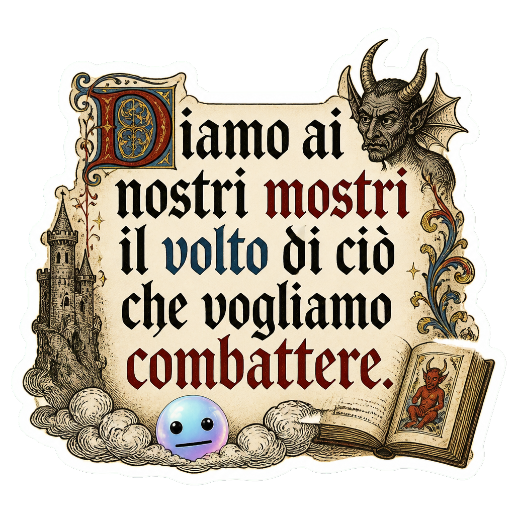 Diamo ai nostri mostri il volto di ciò che vogliamo combattere.