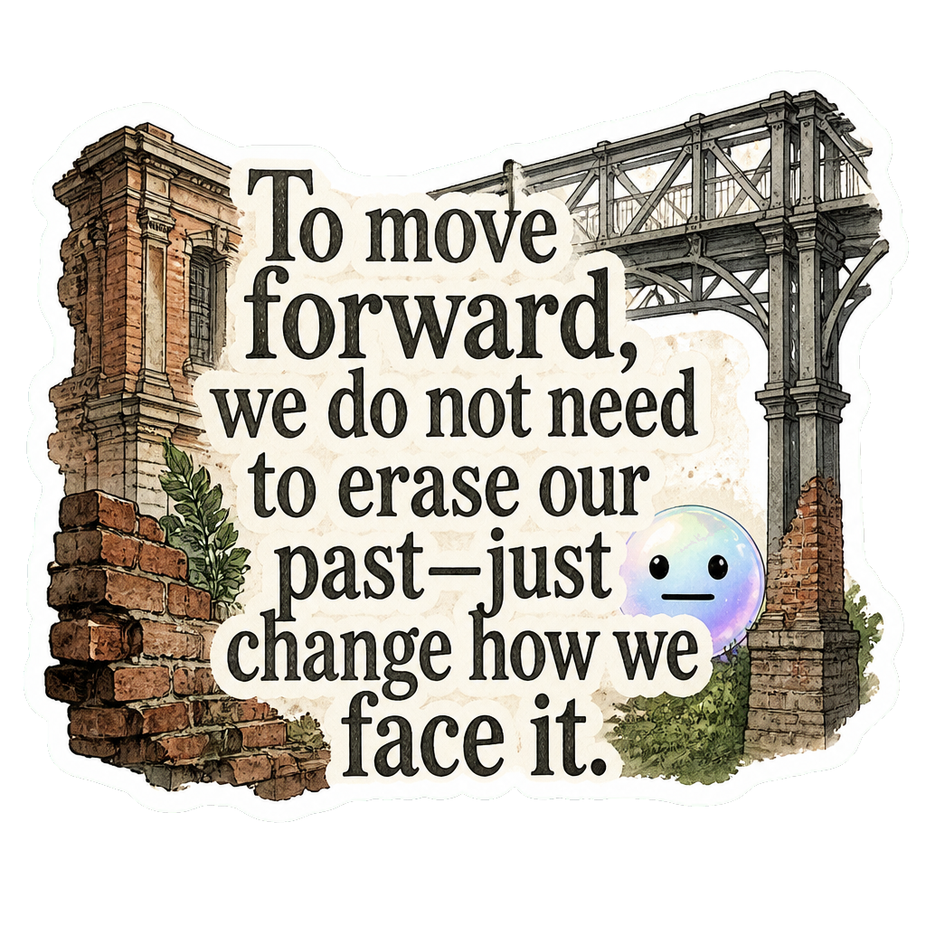 To move forward, we do not need to erase our past—just change how we face it.