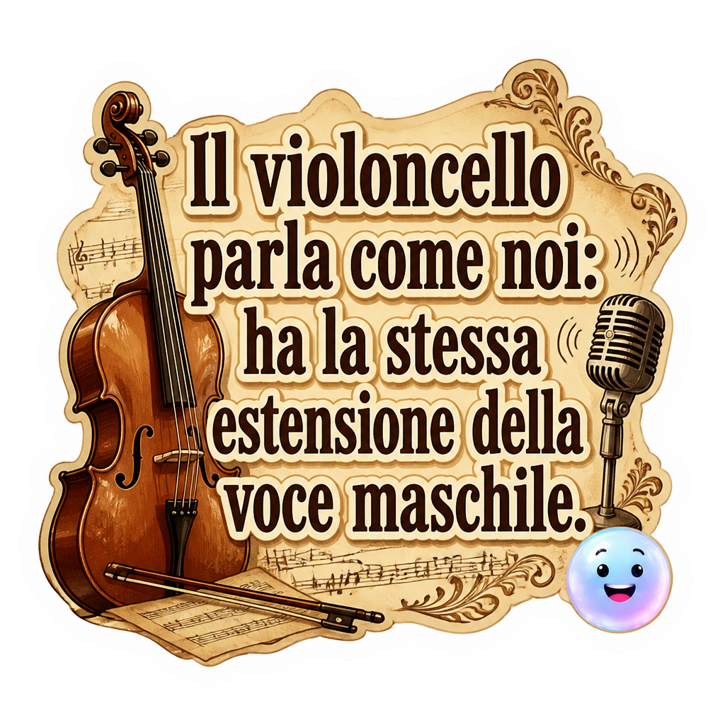 Il violoncello parla come noi: ha la stessa estensione della voce maschile.