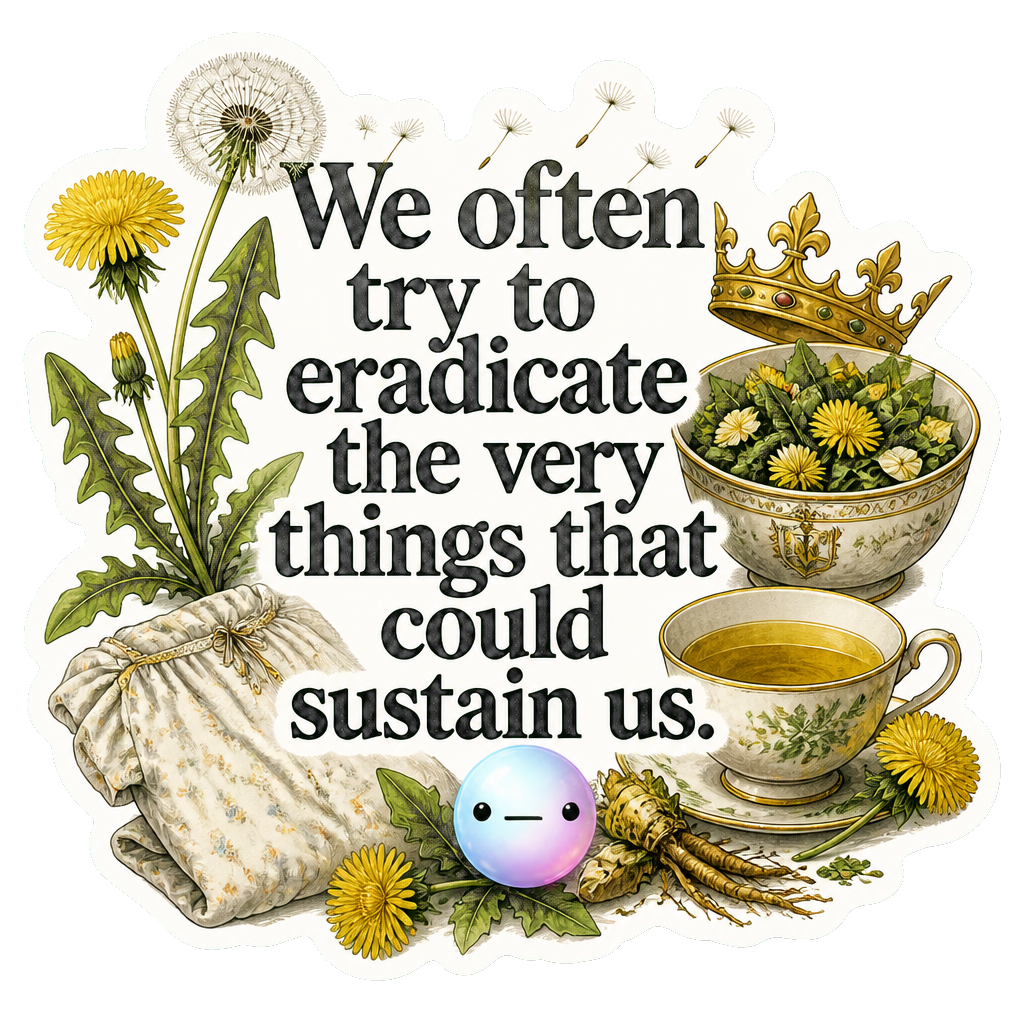 We often try to eradicate the very things that could sustain us.