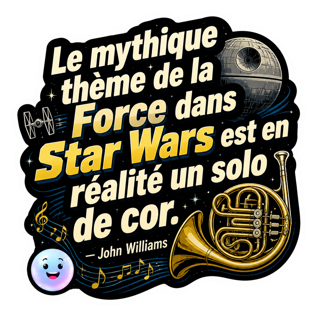 Le mythique thème de la Force dans Star Wars est en réalité un solo de cor.