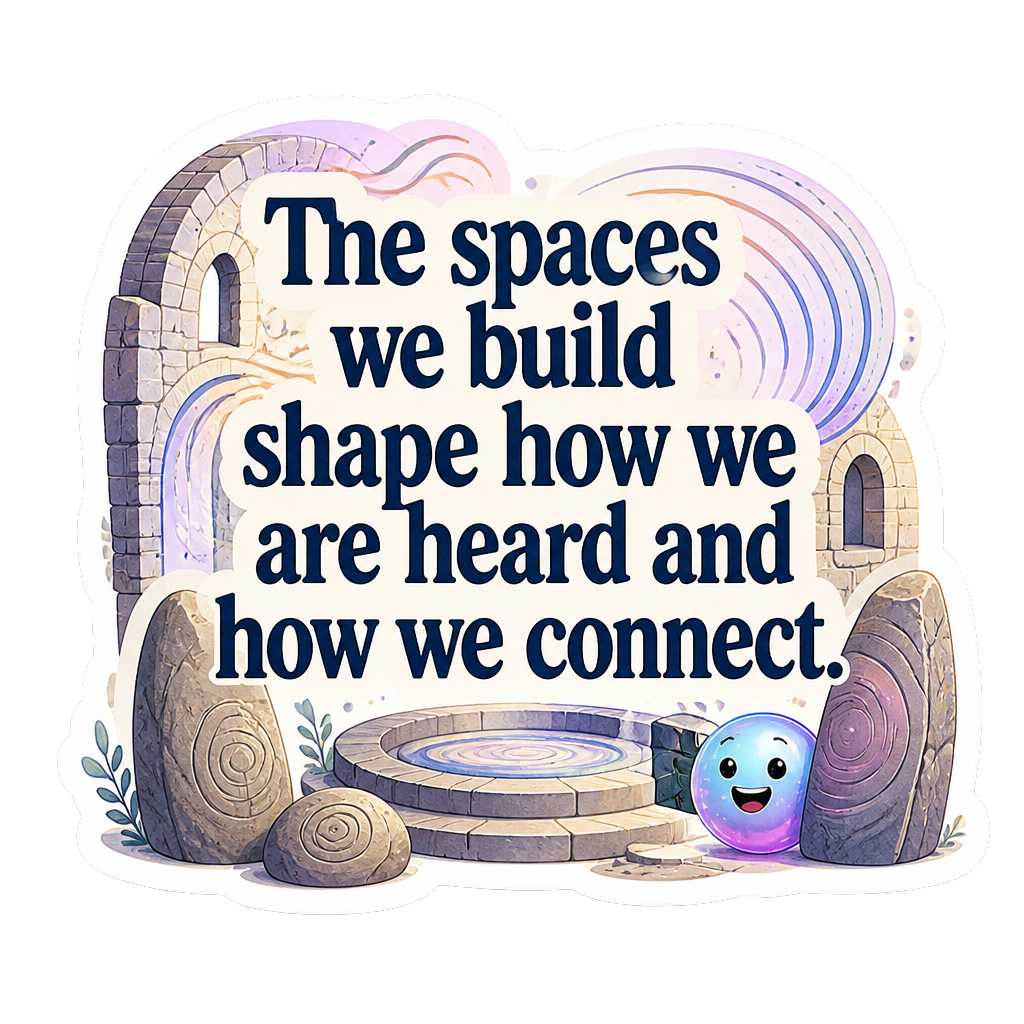 The spaces we build shape how we are heard and how we connect.