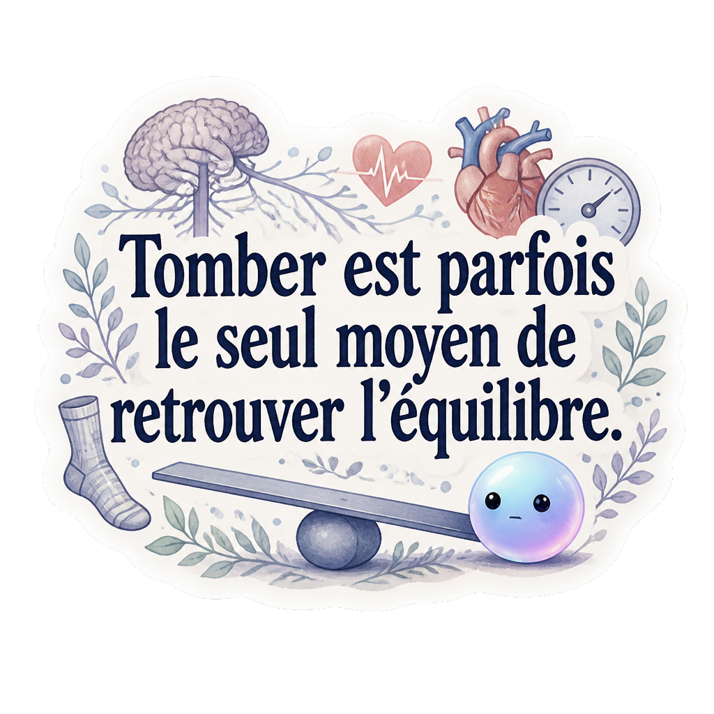 Tomber est parfois le seul moyen de retrouver l'équilibre.