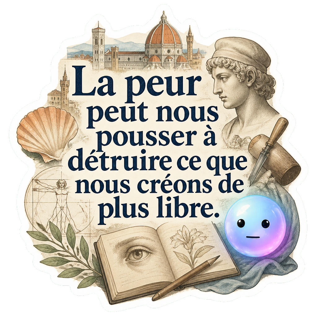 La peur peut nous pousser à détruire ce que nous créons de plus libre.