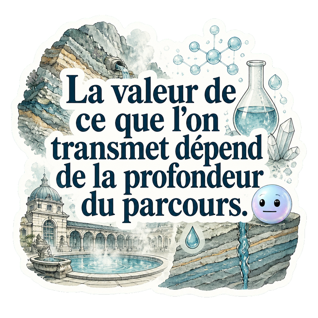La valeur de ce que l'on transmet dépend de la profondeur du parcours.