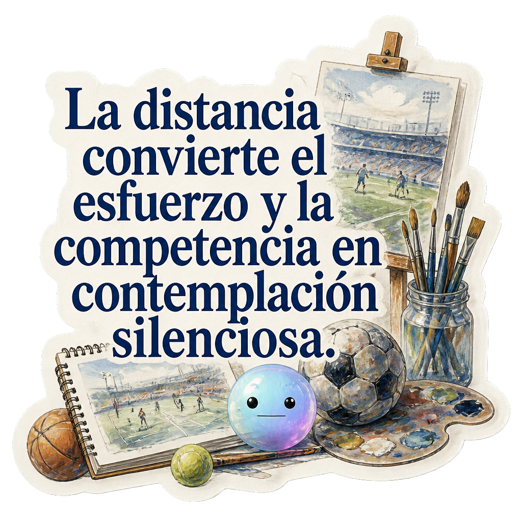La distancia convierte el esfuerzo y la competencia en contemplación silenciosa.