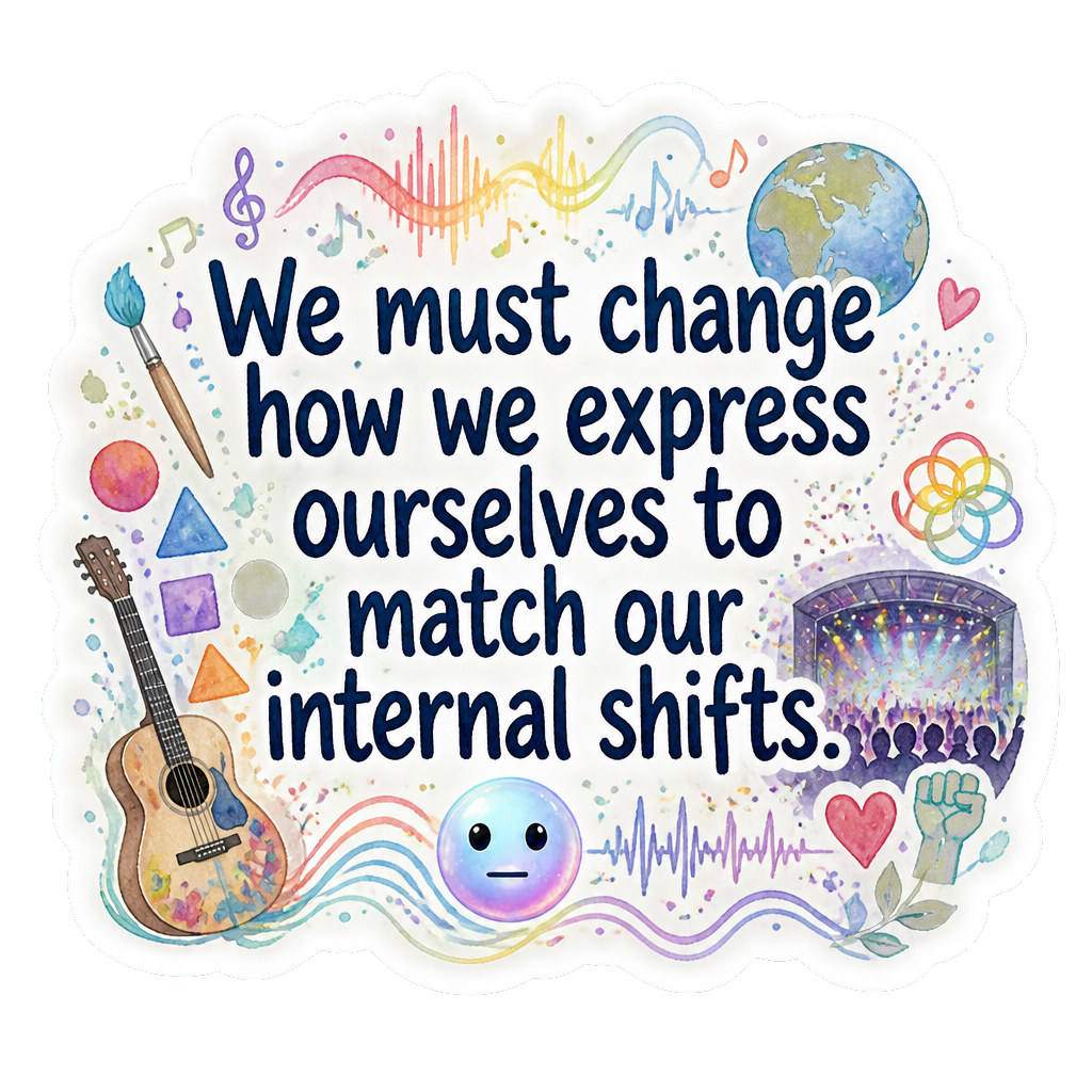 We must change how we express ourselves to match our internal shifts.