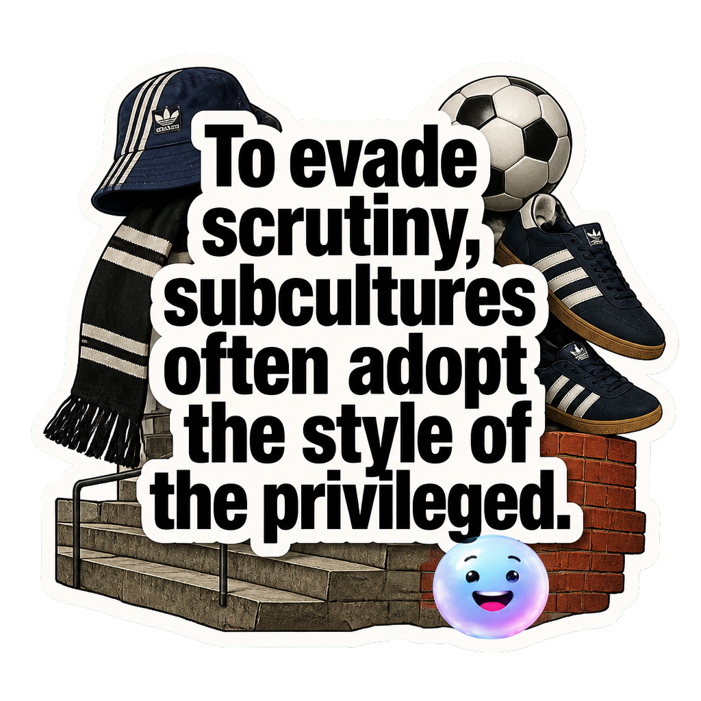 To evade scrutiny, subcultures often adopt the style of the privileged.