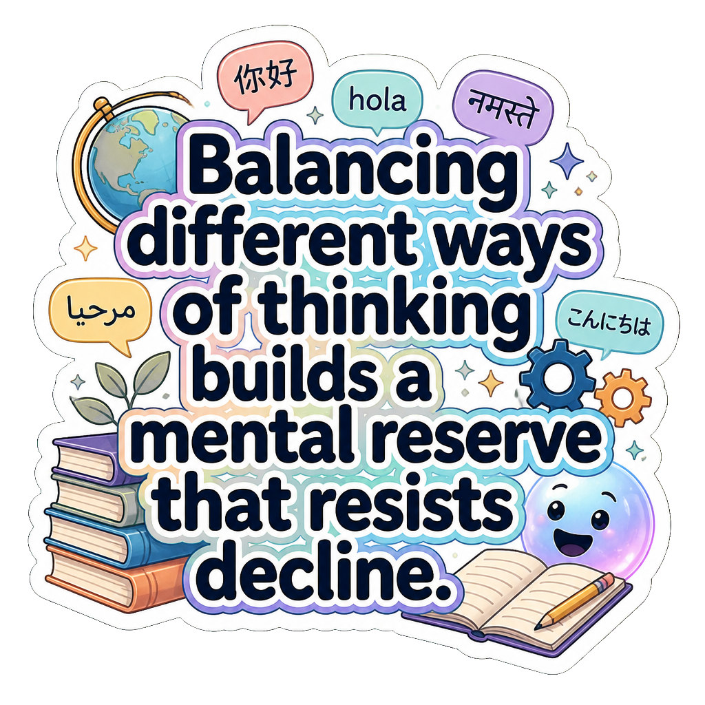 Balancing different ways of thinking builds a mental reserve that resists decline.