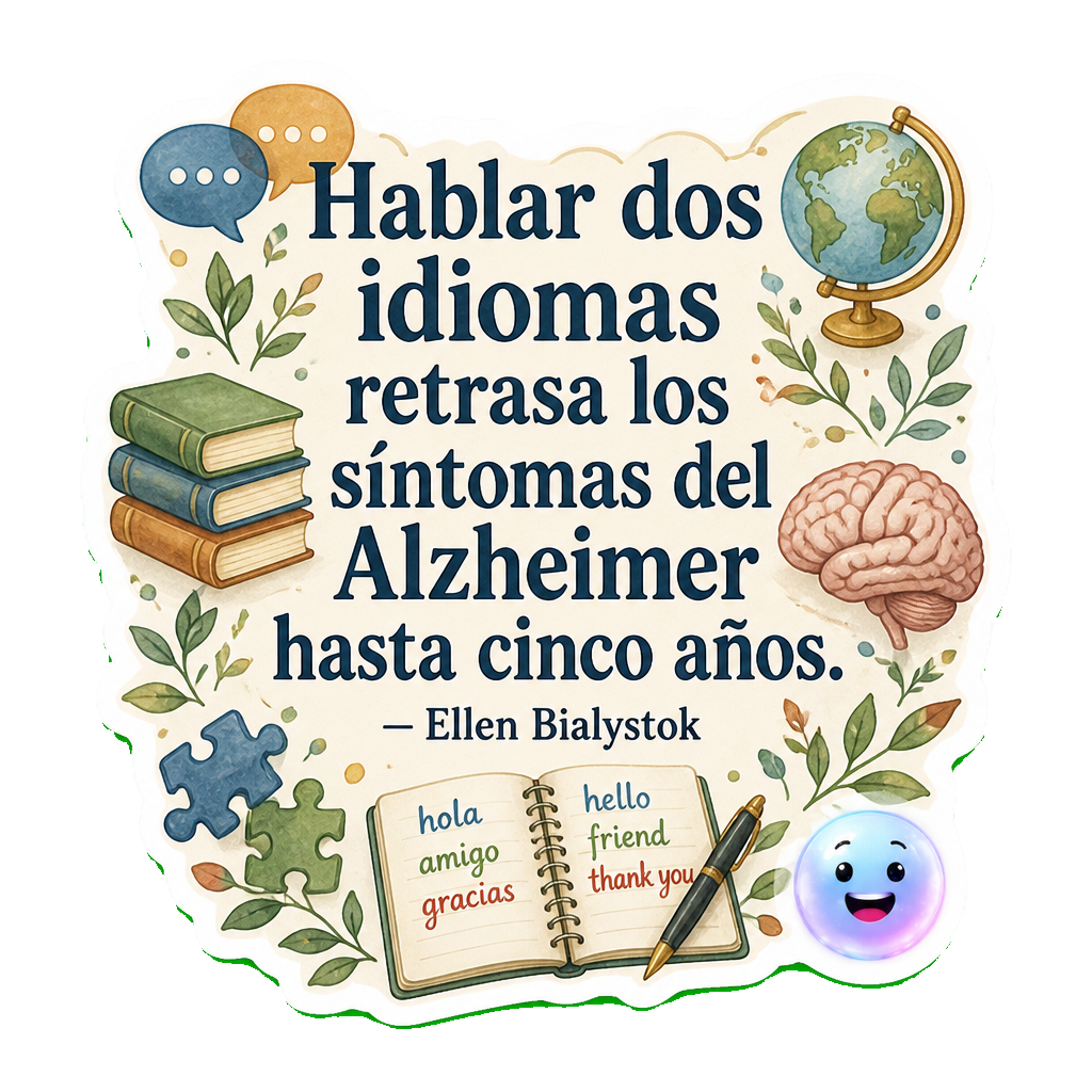 Hablar dos idiomas retrasa los síntomas del Alzheimer hasta cinco años.