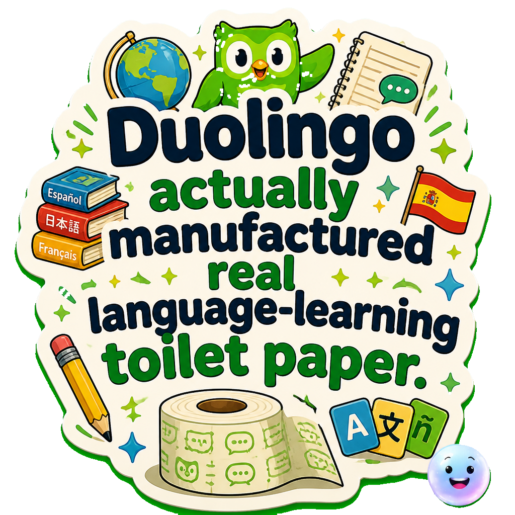 Duolingo actually manufactured real language-learning toilet paper.