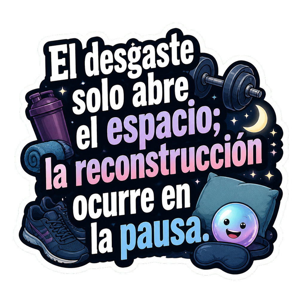 El desgaste solo abre el espacio; la reconstrucción ocurre en la pausa.